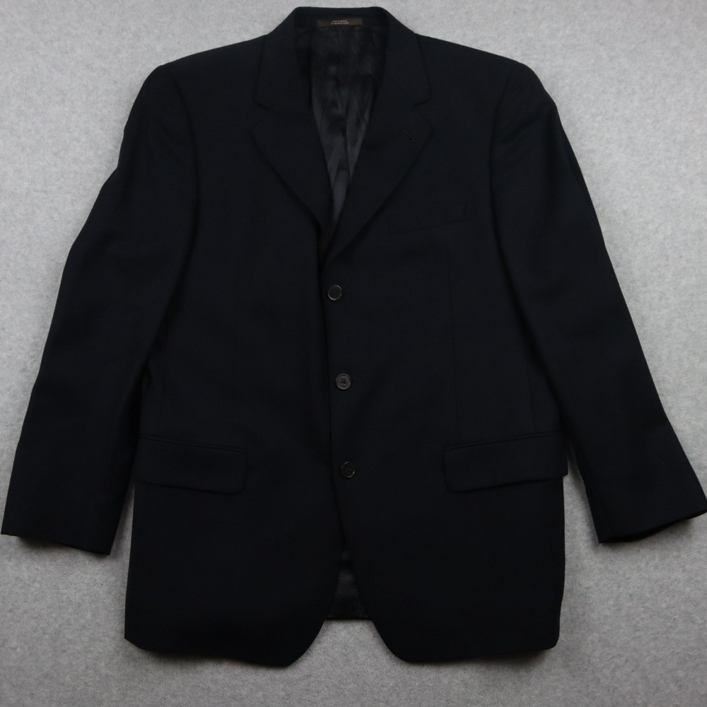 Joseph Abboud Blazer Mens 42R Wool 3-Button Suit Jacket Coat Formal Navy‎ Blue